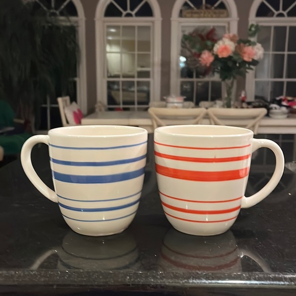 Pottery Barn Summer Stripe Large Cup/ Mug - Set of 2 - Picture 1 of 6